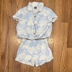 Old Navy Hawaiian Short and Shorts Matching Set, Size 2T